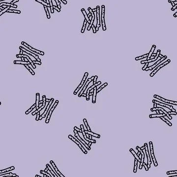 Licorice plant line seamless pattern Stock Illustration