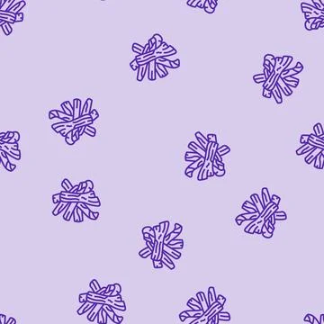 Licorice root ayurvedic herb line seamless pattern 库存插图