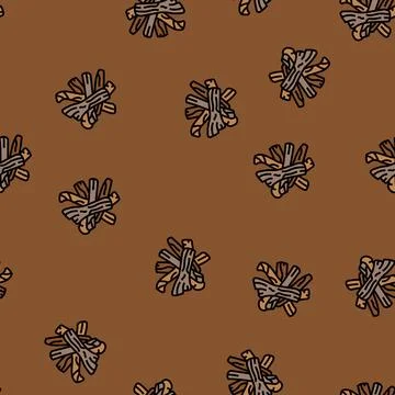 Licorice root ayurvedic herb vector seamless pattern Stock Illustration