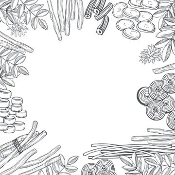 Licorice sweets. Vector background. Stock Illustration