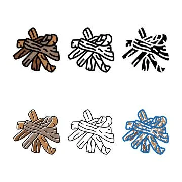 Licorice variants root ayurvedic herb color icon vector Stock Illustration