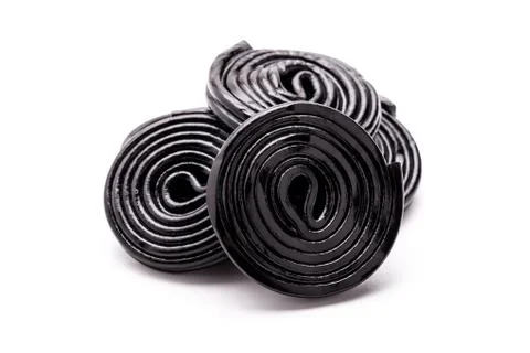 Licorice wheels Stock Photos