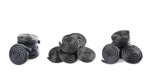 Licorice wheels Stock Photos