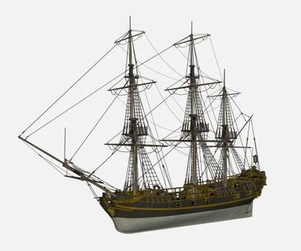 Licorne ship - 3D render Stock Illustration