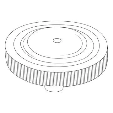 Lid for canning jar vector sketch. Stock Illustration