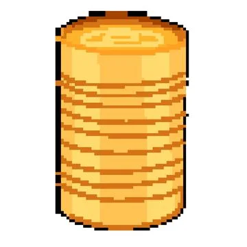 Lid tin can pixel art vector illustration Stock Illustration