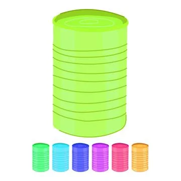 Lid tin can vector cartoon graphic Stock Illustration