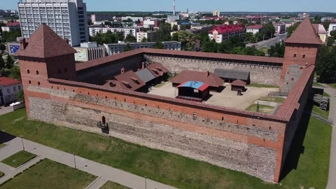 Lida Castle in the Republic of Belarus Stock Footage 157603363