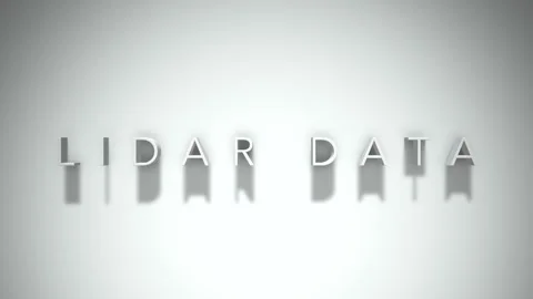 Lidar data 3D title animation with shadows on a white background Stock Footage 297267419