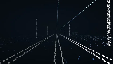 Lidar reflectivity point cloud railway yard track switch overhead line asset Stock Footage 342135247