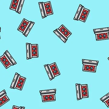 Lidar sensor autonomous vehicle vector seamless pattern Stock Illustration