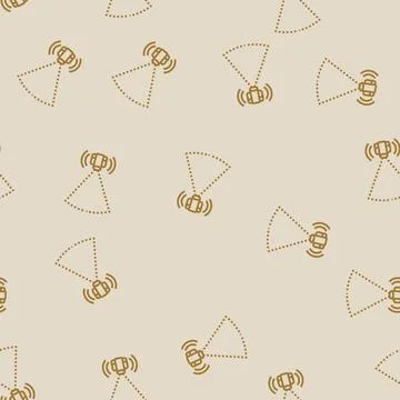 Lidar sensors autonomous delivery line seamless pattern Illustrazione stock
