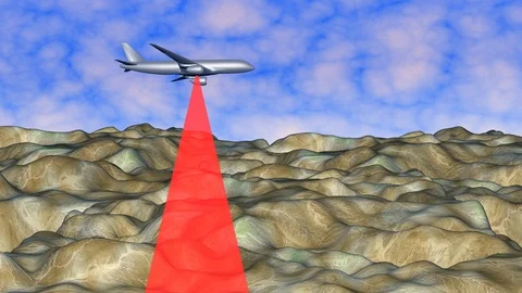 LIDAR System On Airplane Flying Over Ea... | Stock Video | Pond5