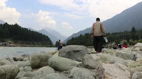 Lidder river Pahalgam Valley Stock Footage 64892785
