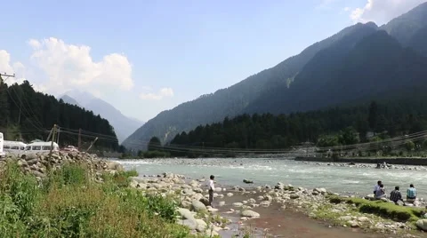 Lidder river Pahalgam Valley Stock Footage 64892860