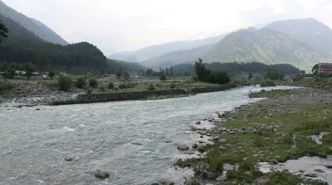 Lidder river Pahalgam Valley Stock Footage 64893287