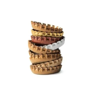 Lids from bottles. Stock Photos