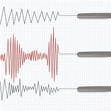 Lie detector test.Vector illustration. 스톡 일러스트
