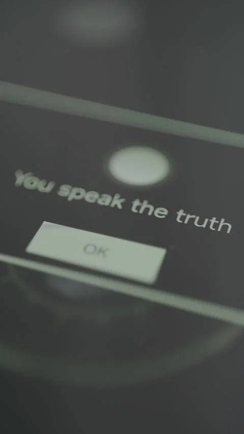 Lie detector, You speak the truth result displayed Stock Footage 329280156