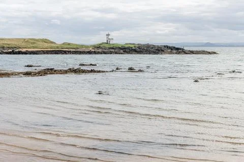 Lie Ness Lighthouse across Ruby Bay Wood Haven, Fife Scotland Stock Photos