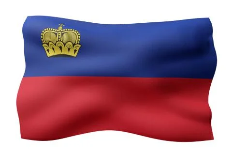 Liechtenstein 3d flag Stock Illustration