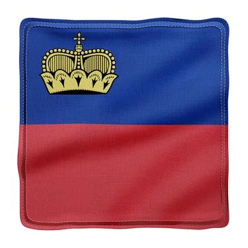 Liechtenstein 3d flag Illustrazione stock