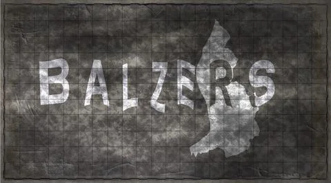 Liechtenstein Balzers Typography Map Stock Illustration