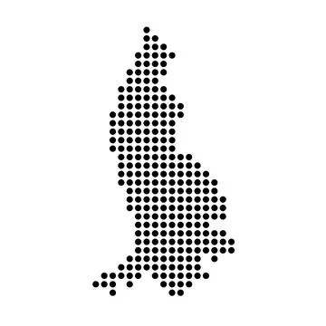 Liechtenstein dotted vector map Illustrazione stock