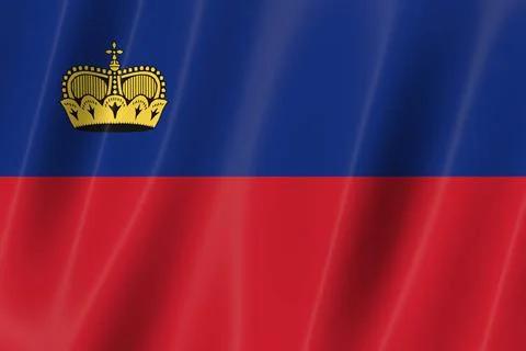 Liechtenstein flag, 3d render,8K Stock Photos