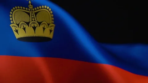 Liechtenstein Flag Flapping Video stock 118966808