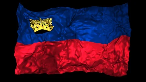 Liechtenstein flag Stock Footage 110821548