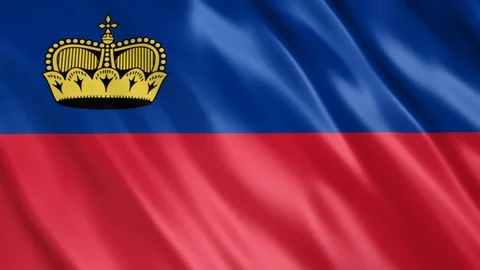 Liechtenstein Flag Stock Footage 123778616