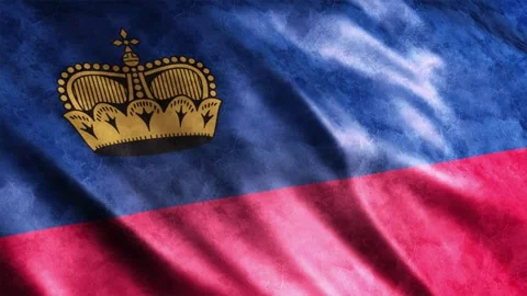 Liechtenstein Flag Grunge Stock Footage 249037097