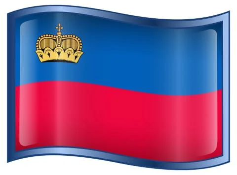 Liechtenstein flag icon. Illustration