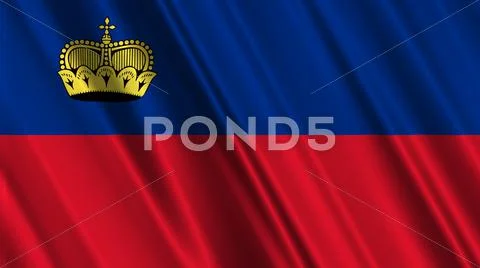 Liechtenstein Flag Stock Illustration