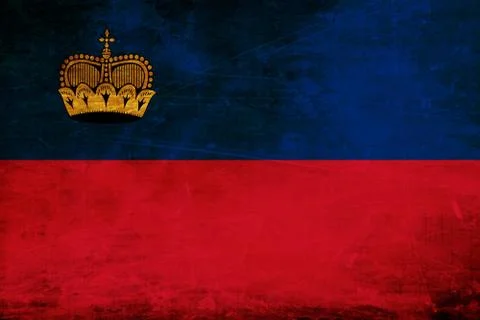 Liechtenstein flag Stock Illustration