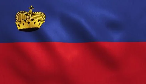 Liechtenstein Flag Stock Illustration
