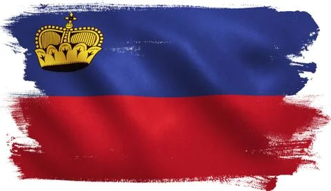 Liechtenstein Flag Stock Illustration