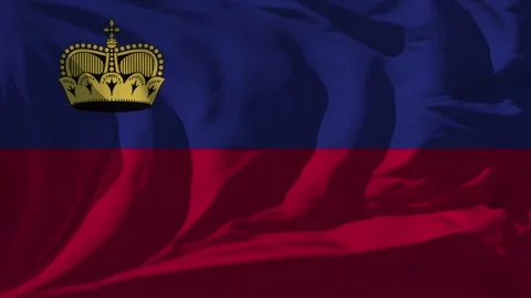 Liechtenstein Flag Loop Stock Footage 295728623