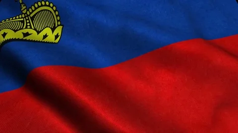 Liechtenstein flag seamless loop motion Stock Footage 82788817