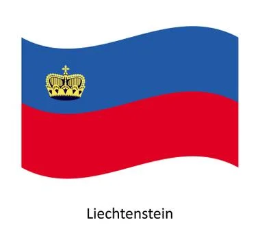 Liechtenstein Flag in Vector Stock Illustration