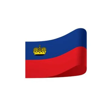 Liechtenstein flag, vector illustration Stock Illustration
