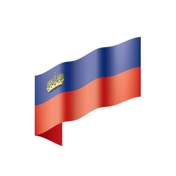 Liechtenstein flag, vector illustration Stock Illustration