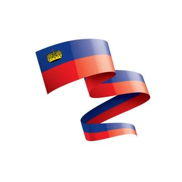 Liechtenstein flag, vector illustration on a white background. Stock Illustration