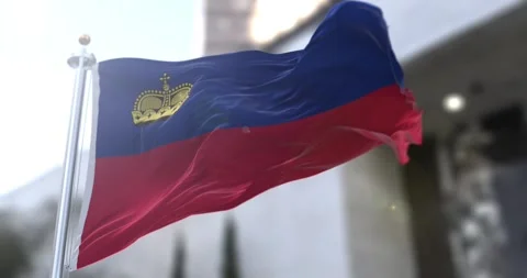 Liechtenstein-flag-waving-seamless-loop-4k-60fps Stock Footage 332485986