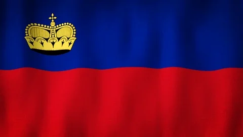 Liechtenstein flag waving in the wind Stock-Footage 102452897