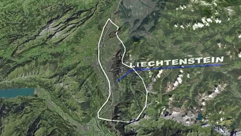 Liechtenstein Map Animation Stock Footage 273588234