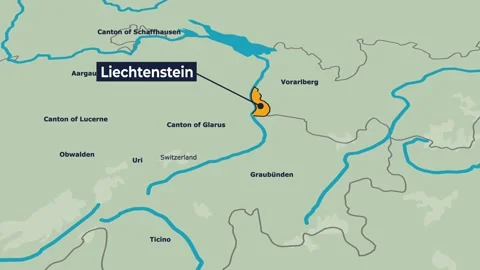 Liechtenstein Map Animation Locator Zoom 4K Motion Graphic Stock Footage 340183579