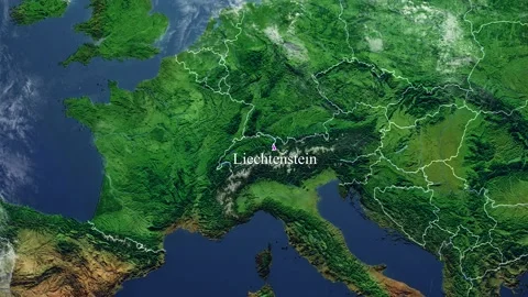 LIECHTENSTEIN Map With Borders Stock Footage 318676371