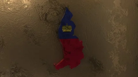 Liechtenstein Map Stock Footage 277922325